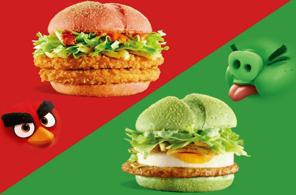 Зелений та червоний бургери “Angry Birds” - Китай