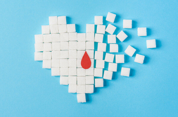 Серце з кубиків цукру