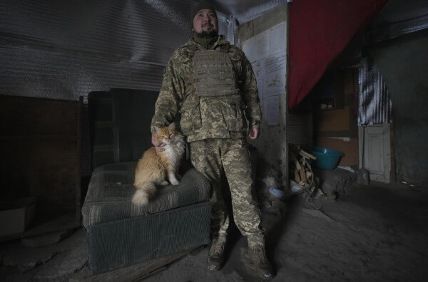 Військовий і кіт