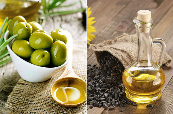 Оливкова та соняшникова олії