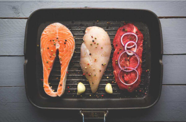 Риба, курка і м'ясо