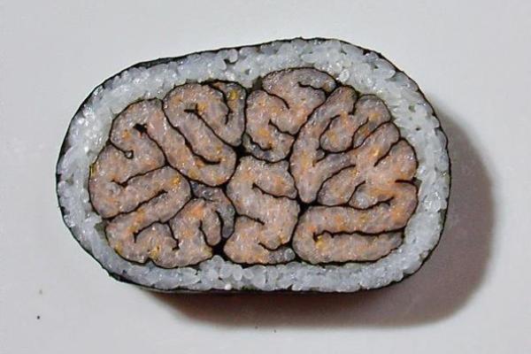 Суші з зображенням мозку